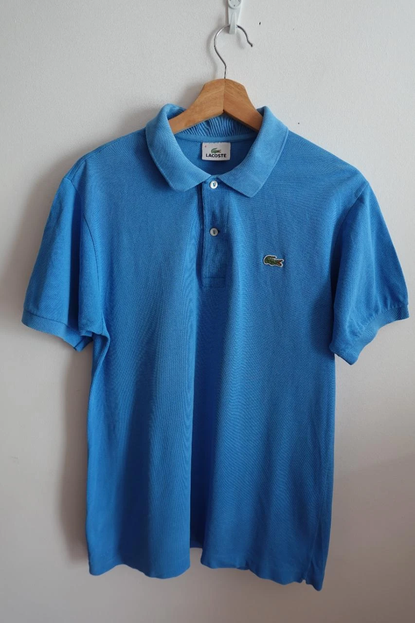 Turquoise blue Lacoste men's polo size 4 M cotton – photo 9